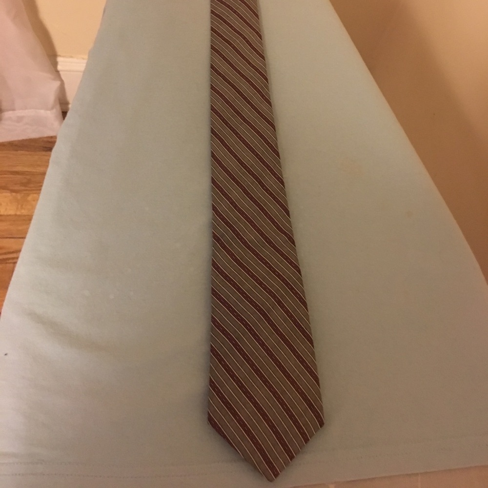 Red and gray patterned Yves Saint Laurent Tie